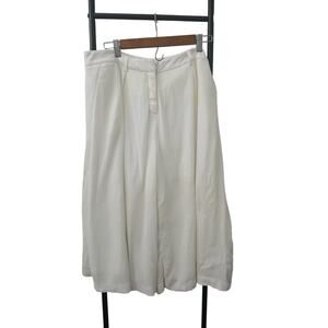 Peruna White Flow Capri Pants Wide leg Pockets Front & Rear Lined 14